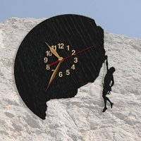 Wanduhr Kletterer, Klettern Geschenk Kerl Oder Mädchen, Weibliche Männliche Kunst-Dekor, Frau Mann Groß 30-45 cm von PerAsperaAd
