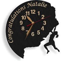 Wanduhr Kletterer Geschenk, Nicht-Tickend, Mädchen Oder Kerl Klettern Weiblich Männlich, Frau Mann Groß 30-45 cm #64 von PerAsperaAd