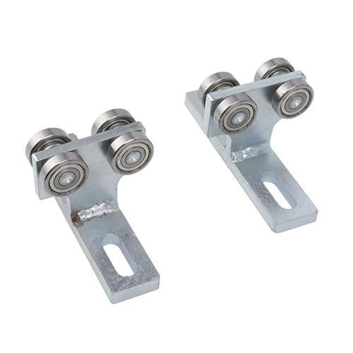 2PCS 4-Rad-Wagen, Zusammengebaute T-Typ-Legierung, Stabile Installation, Rollenwagen-Baugruppe, Rollenwagen, Stahllager-Wagenbaugruppe für 1-5/8 Zoll Höhere Strebenkanäle von PerGar