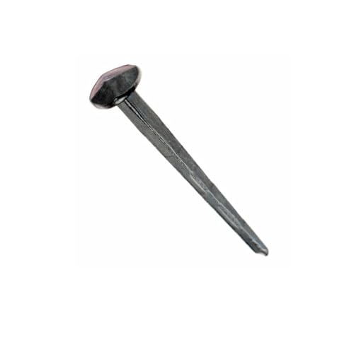 Schlossnagel, 40 mm lang, Set mit 10 Stück - Nägel - Nagel - Geschmiedet Schmiedenägel - geschmiedete Ziernägel - Antik-Optik - blauschwarze Oberfläche von Pera Peris