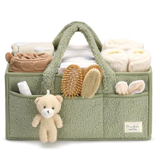 PeraBella Windel-Organizer für Wickelunterlage, Feuchttücher-Aufbewahrungskorb, Geschenk für Babyparty, Auto-Organizer, Kindergarten-Organizer, tragbare Aufbewahrung von PeraBella