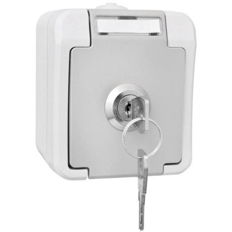 B-Ware Peranova 103397 Feuchtraumprogramm Steckdose Schutzkontakt Hellgrau Dunkelgrau von Peranova