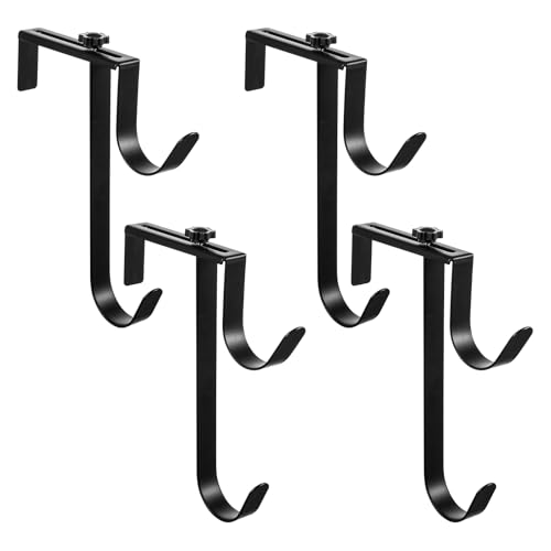 Pool-Zaunhaken für Poolausrüstung, Schlauchaufhänger, verstellbare Pool-Stangenhaken, oberirdischer Zaunhaken für Pool-Zubehör, Stangenaufhänger für den Außenbereich, Laubkescher-Netzhalter, 4 Stück von PercyEffie