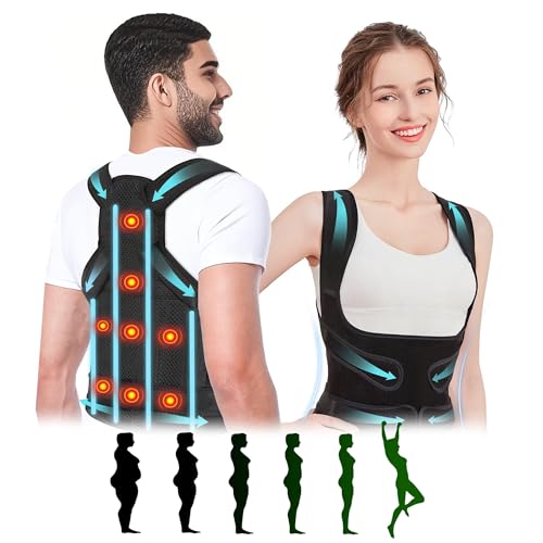 8 Magnete Rücken Geradehalter, Haltungskorrektur Rücken Damen Herren, Einstellbare volle Rückenlehne für Nacken Schultern Zurück Gerader, Korrektur Wirbelsäulenhaltung Fördert Körperhaltung (Grau, M) 8 Magnete Rücken Geradehalter, Haltungskorrektur Rücken Damen Herren, Einstellbare volle Rückenlehne für Nacken Schultern Zurück Gerader, Korrektur Wirbelsäulenhaltung Fördert Körperhaltung (Grau, M) von Perechges