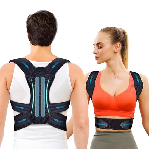 Haltungskorrektur Rücken Damen Herren, Rücken Geradehalter, Haltungskorrektur für Obere und Untere Rückenschmerzen, Unterstützung Begradiger für Hals Schulter Taille (L) von Perechges