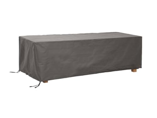 Perel Schutzhülle für Tische bis zu 220 cm, Grau, rechteckig, 225 cm x 105 cm x 75 cm von Perel