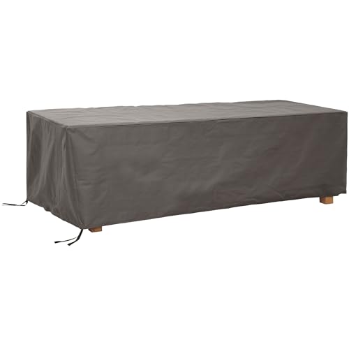 Perel Schutzhülle für Tische bis zu 300 cm, Grau, rechteckig, 305 cm x 110 cm x 75 cm von Perel