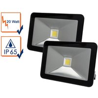 20 Watt led Strahler 2er set, 3000 Kelvin Warmweiß, IP65, 13x18cm 20 Watt led Strahler 2er set, 3000 Kelvin Warmweiß, IP65, 13x18cm von Perel