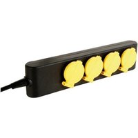4-FACH-STECKDOSENLEISTE - IP44 - KABEL: 1.5 m - STECKER-TYP E (FRANZÖSISCHES SYSTEM) von Perel