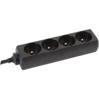 4-FACH-STECKDOSENLEISTE MIT SCHRUMPFSCHLAUCH - 3G1.5 - 5 m - STECKER-TYP E (FRANZÖSISCHES SYSTEM) von Perel