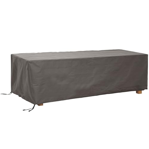 Perel Schutzhülle für Tische bis zu 240 cm, Abdeckplane, Abdeckhülle Garten, Möbel Abdeckung, Schutz Gartenmöbel, Winterabdeckung, grau, rechteckig, 245 cm x 105 cm x 75 cm Perel Schutzhülle für Tische bis zu 240 cm, Abdeckplane, Abdeckhülle Garten, Möbel Abdeckung, Schutz Gartenmöbel, Winterabdeckung, grau, rechteckig, 245 cm x 105 cm x 75 cm von Perel
