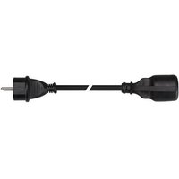 Perel - gummi-verlängerungskabel - 5 m - 3G1.5 - schwarz - stecker-typ e (französisches system) von Perel