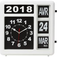 Wandklipp-uhr mit kalender - 31 x 31 cm - französische ausführung von Perel