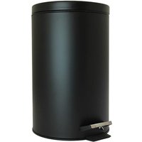 Perel - Geruchsdichter Tret Mülleimer aus Metall mit Deckel, 14 Liter, Schwarz, ø 25cm Perel - Geruchsdichter Tret Mülleimer aus Metall mit Deckel, 14 Liter, Schwarz, ø 25cm von Perel