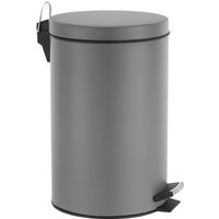 Geruchsdichter Tret Mülleimer aus Metall mit Deckel, 14 Liter, Grau, ø 25cm Geruchsdichter Tret Mülleimer aus Metall mit Deckel, 14 Liter, Grau, ø 25cm von Perel