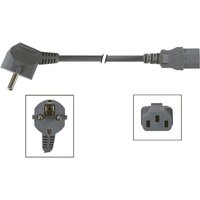 NETZKABEL - SCHWARZ - CEE 7/7 90° / C13 - 2 m - H05VV-F 3G1.00 mm² von Perel