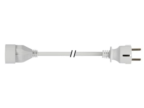 Perel Verlängerungskabel, H05VV-F 3G1.5, 3 m, 16 A/230 V, 3500 W, Typ E/F, Schuko, für innen, PVC, weiß Perel Verlängerungskabel, H05VV-F 3G1.5, 3 m, 16 A/230 V, 3500 W, Typ E/F, Schuko, für innen, PVC, weiß von Perel