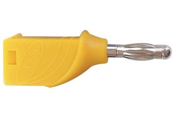 PEREL - CM20Y Bananenstecker, 4 mm Steckbar, Gelb 141298 von Perel