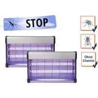 Perel - 2er Set Insektenvernichter Stechmückenfallen mit uv Licht, Bereich je 100m² von Perel