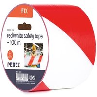 Rotweies sicherheitsband - 100 m - rolle von Perel