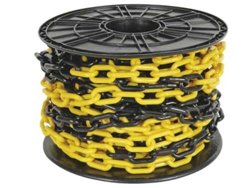 Perel Absperrkette zum Markieren, Absichern oder Absperren von Gefahrenzonen, Baustellen, Bereichen und Wegen, Innen- und Außenbereich, Kunststoff, Schwarz/Gelb, 25 m, 8 mm Perel Absperrkette zum Markieren, Absichern oder Absperren von Gefahrenzonen, Baustellen, Bereichen und Wegen, Innen- und Außenbereich, Kunststoff, Schwarz/Gelb, 25 m, 8 mm von Perel