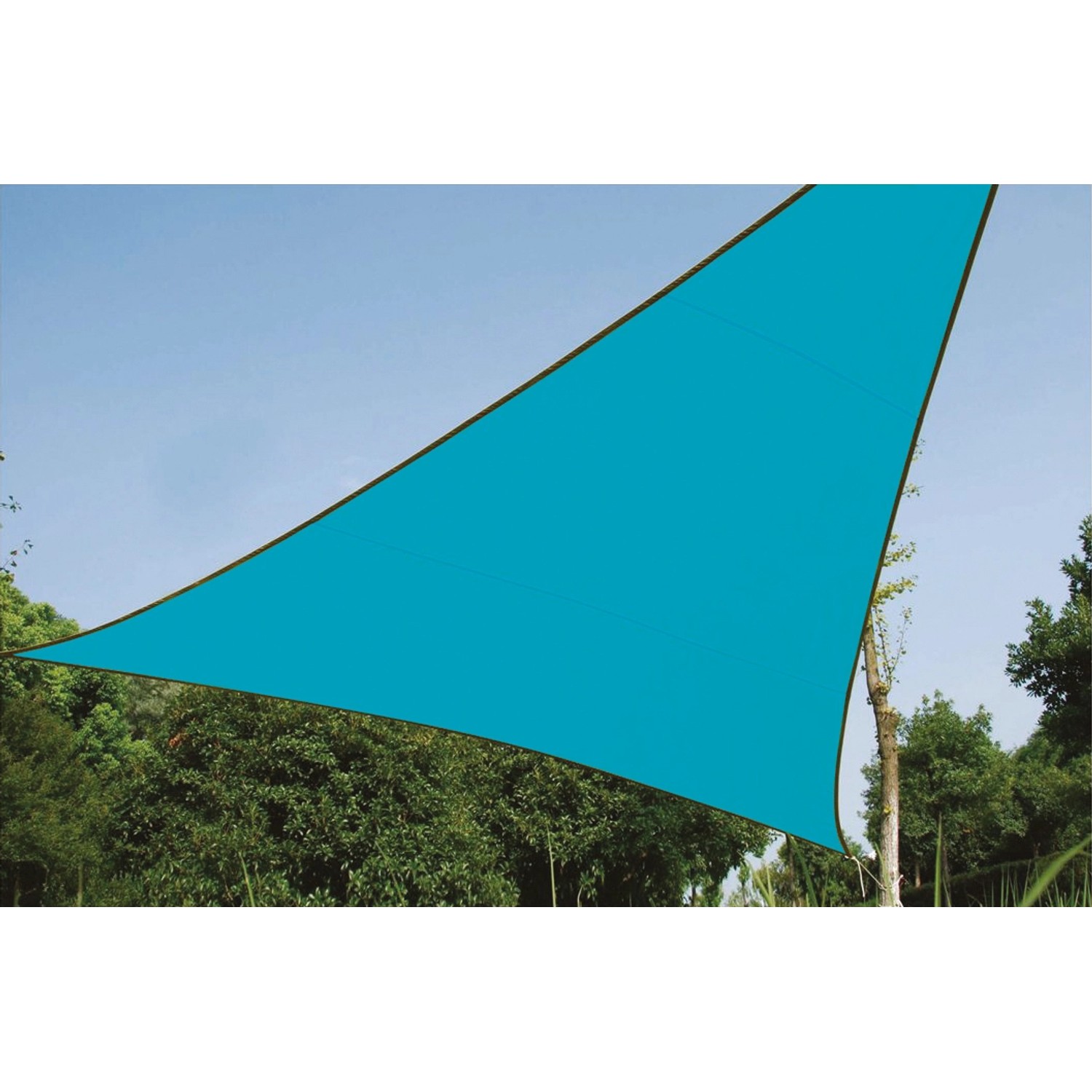 Perel Dreieck-Sonnensegel 360 cm x 360 cm Blau von Perel