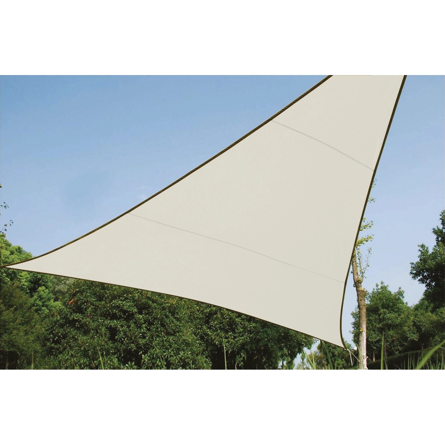 Perel Dreieck-Sonnensegel 360 cm x 360 cm Creme von Perel