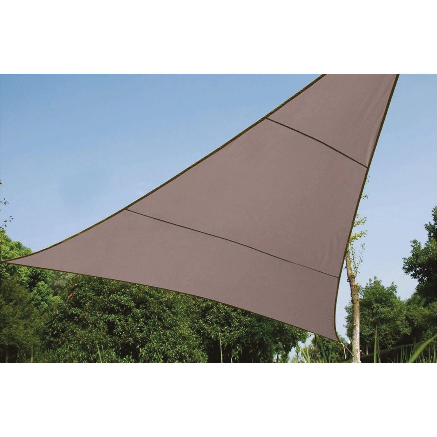 Perel Dreieck-Sonnensegel 500 cm x 500 cm Braun-Grau von Perel
