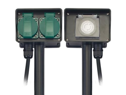 Perel EG2WTM-G 2-Fach-Steckdosen-Verteiler Mit Timer- Für Den Außenbereich, 3680 W, 230 V Perel EG2WTM-G 2-Fach-Steckdosen-Verteiler Mit Timer- Für Den Außenbereich, 3680 W, 230 V von Perel