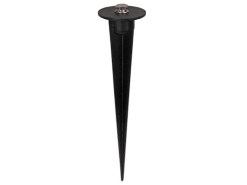 Perel Erdspieß für LED-Strahler, schwarz, 40 mm Durchmesser, 160 mm Höhe, 46 g, Aluminium von Perel