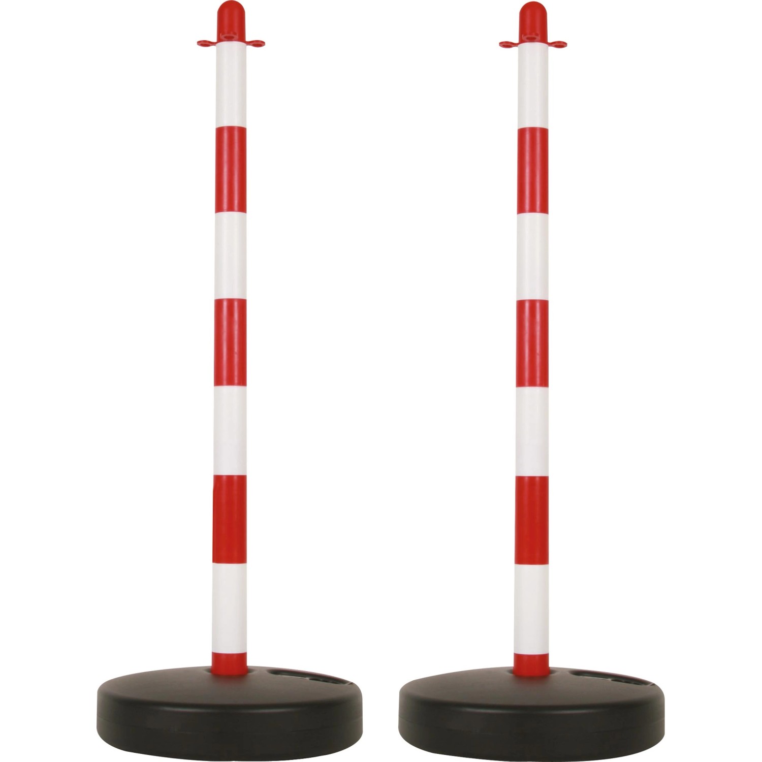 Perel Kunststoffpfosten für Absperr- und Signalkette Rot-Weiß 2-teilig von Perel
