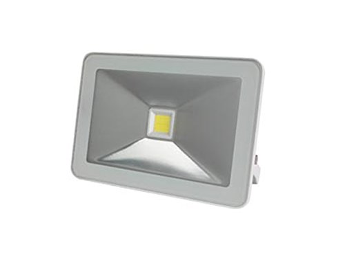 Perel LEDA5001WW-W Design-LED-Strahler, 10 W, weißes Gehäuse, Warmweiß von Perel