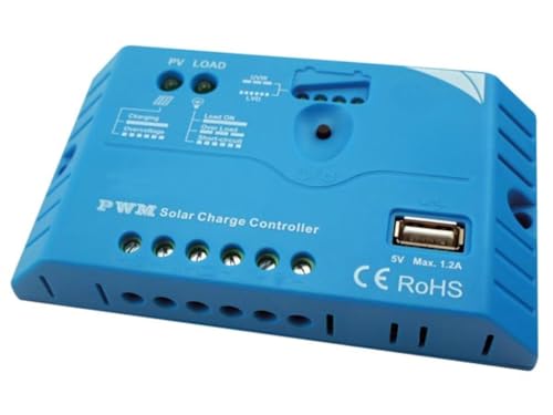 Perel PWM SOLAR-LADEREGLER MIT USB-AUSGANG - 10 A - 12/24 VDC von Perel
