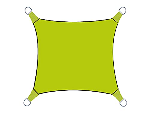 Perel Sonnensegel - viereck, 360 x 360 x 0,2 cm, limegrün, GSS4360LG von Perel