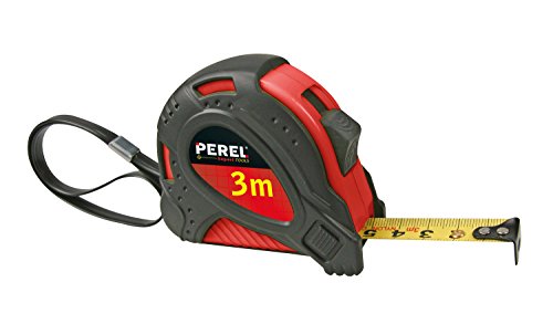 Perel Velleman HRUT3PRO Maßband 3m, 3 m, Schwarz/Rot von TOOLLAND