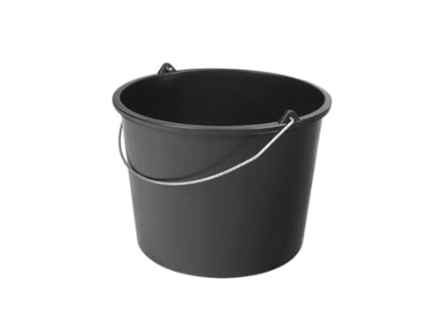Toolland Baueimer, rund, Kunststoff, schwarz, 12 Liter von Toolland a land of possibilities