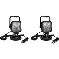 Led Scheinwerferset: Arbeitsleuchten mit Magnet, Werkstattlampen 15 Watt von Perel