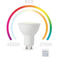 Velleman - GU10 led wifi, 4,9 Watt 350 Lumen, 2700-6500 Kelvin, rgb, Ø5cm per App steuerbar von Velleman