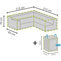 Schutzhülle 215x215cm für L-förmiges Garten Lounge Set + Hülle für 6-8 Kissen Schutzhülle 215x215cm für L-förmiges Garten Lounge Set + Hülle für 6-8 Kissen von Perel