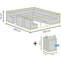 Schutzhülle Abdeckung 300x300cm für Garten Lounge Set + Hülle für 6-8 Kissen Schutzhülle Abdeckung 300x300cm für Garten Lounge Set + Hülle für 6-8 Kissen von Perel