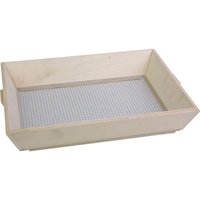 Perel - Sieb rechteckig, 22 x 32 cm, quadratische Maschen 6 x 6 mm, ideal für Sand, Kompost, Blumenerde und Stecklingsboden von Perel
