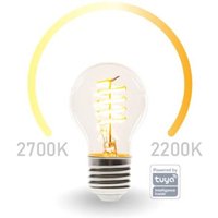 E27 led wifi, 6,5 Watt 555 Lumen, 2200-2700 Kelvin, Ø6cm, per App steuerbar von Velleman