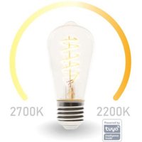E27 led wifi, 6,5 Watt 555 Lumen, 2200-2700 Kelvin, Ø6,4cm, per App steuerbar E27 led wifi, 6,5 Watt 555 Lumen, 2200-2700 Kelvin, Ø6,4cm, per App steuerbar von Velleman