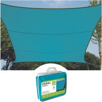 Perel - Sonnensegel Quadratisch Blau 3,6 x 3,6m - Sonnenschutz für Terrasse & Balkon von Perel