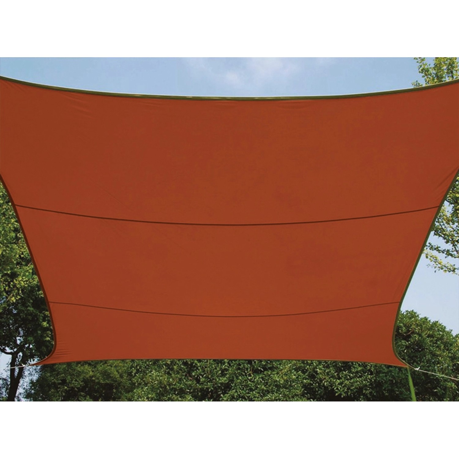 Sonnensegel Terrakotta Quadratisch 3,6 x 3,6 m von Perel