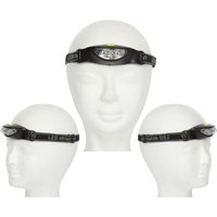 Perel - stirnlampe mit 3 sehr hellen WEIßEN LEDs von Perel