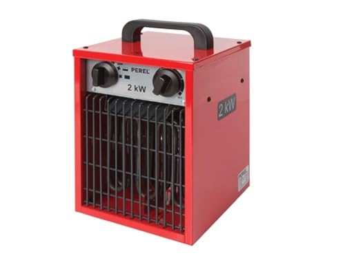 Perel Toolland Construction Heater with 3 Levels / Fan Function and Thermostat / 2 kW, Grey von Perel