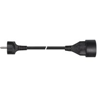 Perel - verlängerungskabel - 3 m - schwarz - 3G1.5 - stecker-typ e (französisches system) von Perel