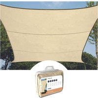 WASSERDURCHLÄSSIGES SONNENSEGEL - QUADRATISCH - 5 x 5 m - FARBE: CHAMPAGNE WASSERDURCHLÄSSIGES SONNENSEGEL - QUADRATISCH - 5 x 5 m - FARBE: CHAMPAGNE von Perel