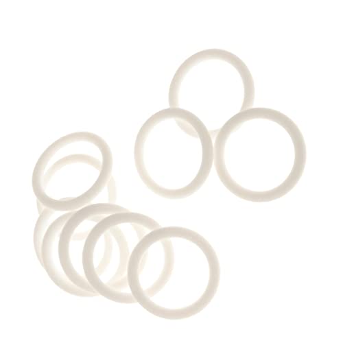 Perfeclan 10er Silikonring Schnullerhalter Schnullerketten - Weiß von Perfeclan